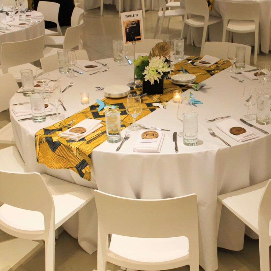 Event venue floral arrangement