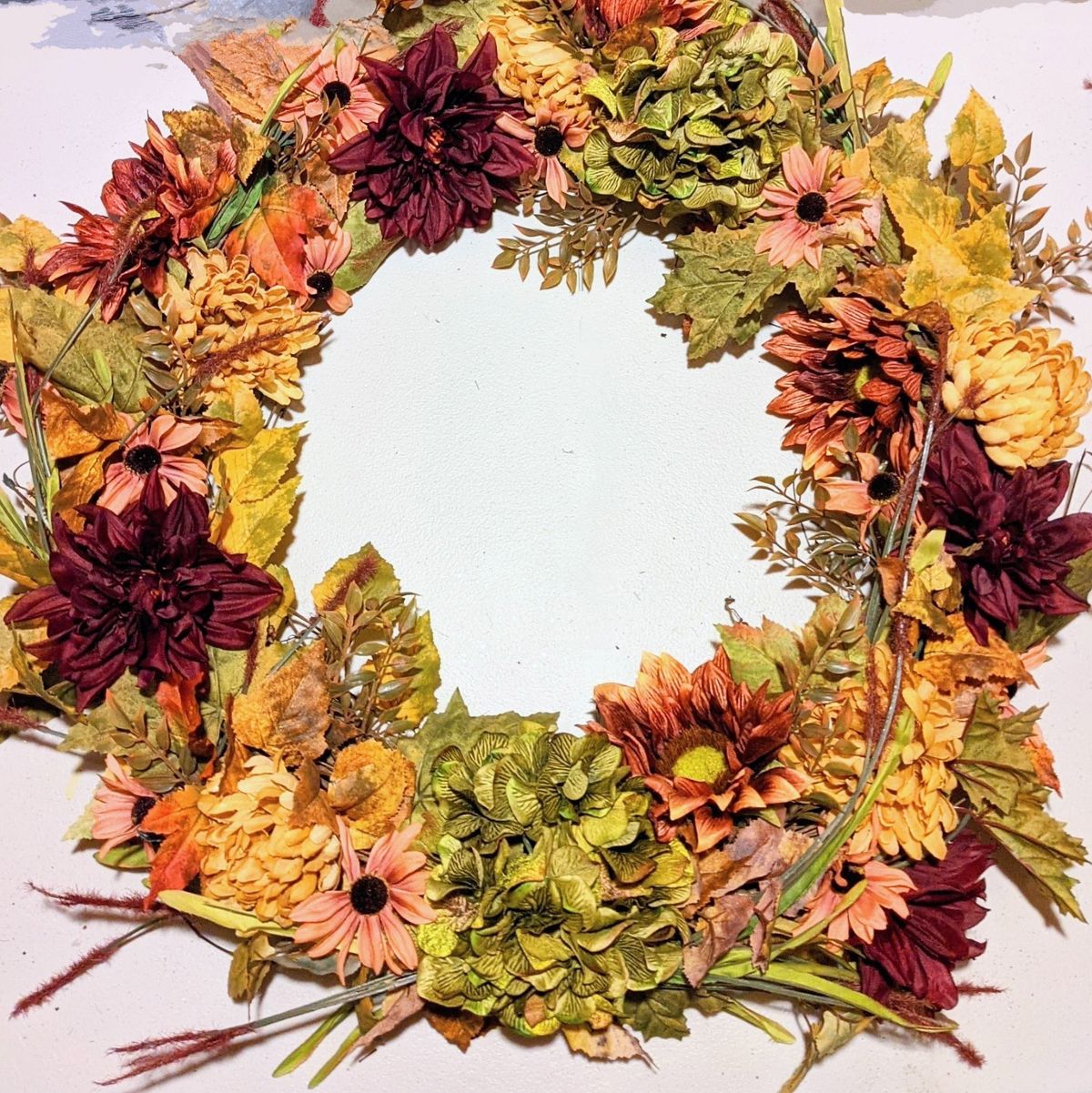 Participants arranging seasonal stems